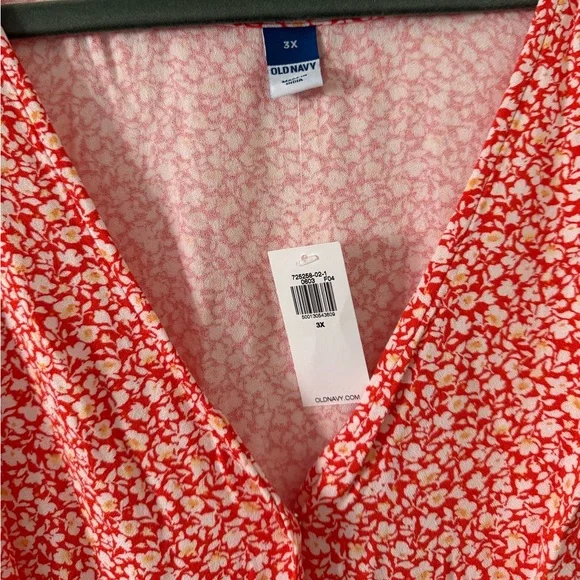 Old Navy Coral 3X Dress 🌞 NEW WITH TAGS - Picture 3 of 10